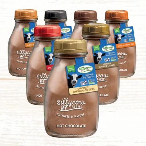Vista 5 de Sillycow Farms - Mezcla de chocolate caliente sabor Delicia rica de cacao caliente Sin gluten, sin OMG, sin lácteos Mezcla de cacao en polvo