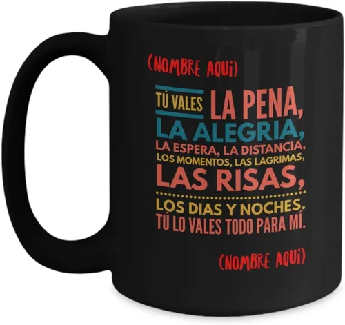 Vista 4 de San Valentín regalo para novia/o Taza de café para esposo/a Regalo perfecto para Navidad, graduados, profesionales y estudiantes Vaso con afirm