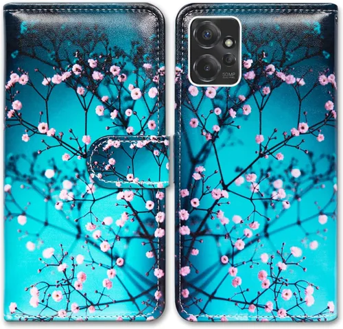 Vista 22 de Bcov Funda para Moto G Power 5G, diseño de pájaro negro y verde con tapa para teléfono con ranura para tarjetas, soporte para Motorola Moto G Power