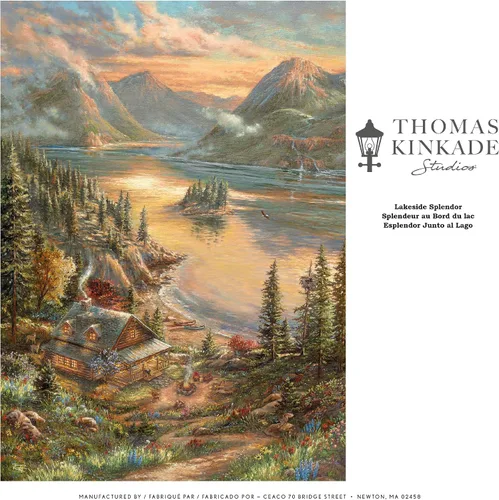 Vista 6 de Ceaco - Thomas Kinkade - Lakeside Splendor - Rompecabezas de 1000 piezas