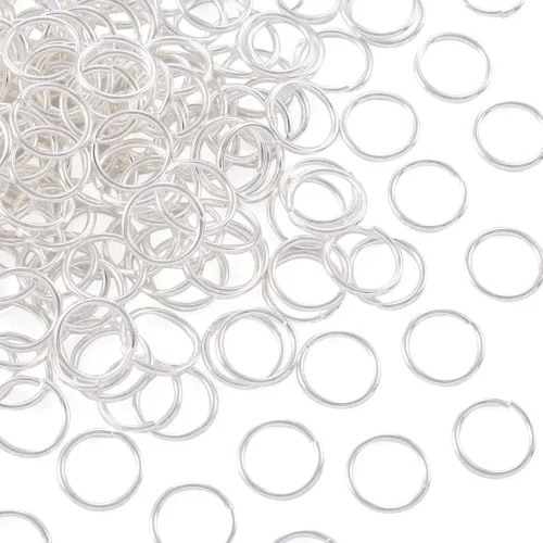 Vista 2 de Craftdady 357 piezas de 0.197 in pequeños anillos abiertos de metal redondo O anillos conectores platino para joyería encanto llavero fabricación