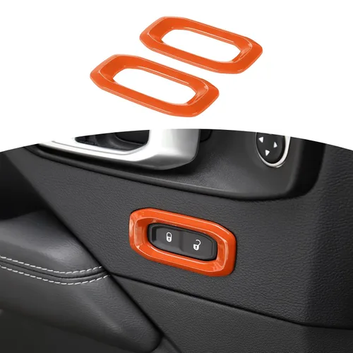 Vista 10 de RT-TCZ Para Wrangler JL Interruptor de bloqueo de puerta Cubierta de ajuste de botón azul bebé para Jeep Wrangler JL JLU Gladiator JT 2018-2024 Baby
