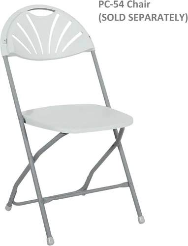 Vista 2 de Office Star Caddy con ruedas giratorias y ruedas de bloqueo, para sillas plegables PC-54, color gris claro