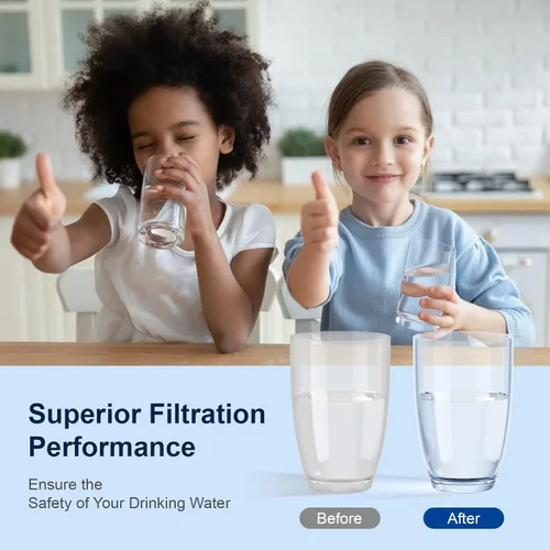 Vista 8 de Purewell PF-6 Elementos de purificación compuestos negros de 3 etapas, filtros de repuesto para filtros ProOne y Berkey, sistema de filtro de agua