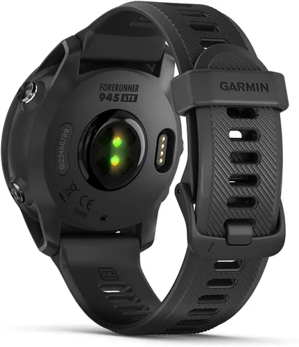 Vista 3 de Garmin Forerunner 945 LTE, Reloj inteligente premium para correr/triatlón con GPS y conectividad LTE, Negro