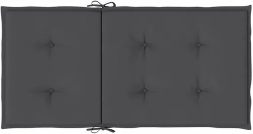 Vista 7 de Cojines de silla Lowback, 4 unidades, color antracita melange, 39.4 x 19.7 x 1.6 pulgadas, cojines de tela para Sillas De Comedor, cojines y cojines