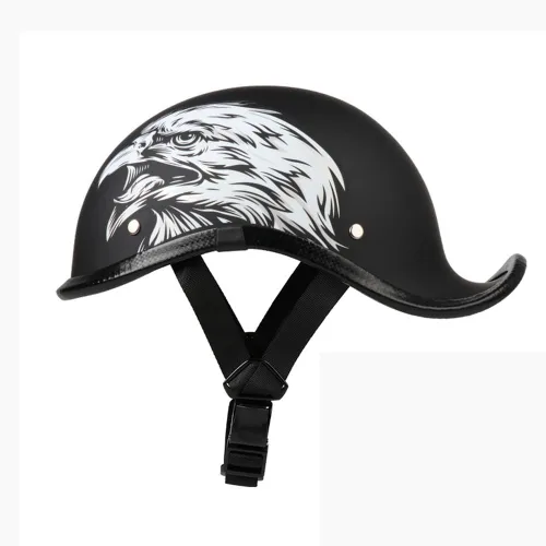 Vista 16 de Medio casco de motocicleta vintage, aprobado por el DOT, para adultos, casco convertible vintage para scooters, ciclomotores, cascos de motocicleta