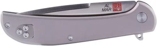 Vista 3 de Al Mar Cuchillos Ultralight Hawk Cuchillo plegable con mango de titanio de 2.75 pulgadas, titanio