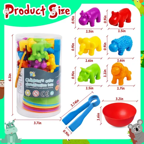Vista 2 de Juguetes para contar dinosaurios, juegos a juego, clasificación, actividades de aprendizaje, manipulativos preescolares, juguetes Montessori