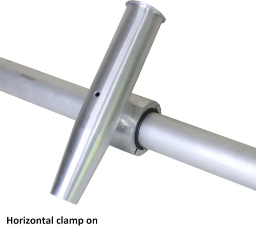 Vista 5 de Soporte de varilla de aluminio con abrazadera única en ajuste 1.5 ", 1.875 ", 2 "pulgadas horizontal o vertical Torre de barco de pesca/poste