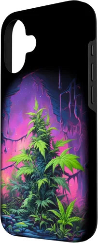 Vista 2 de 420, Colorful Weed Phone Accessory, Pink, Green & Purple Case for iPhone 16