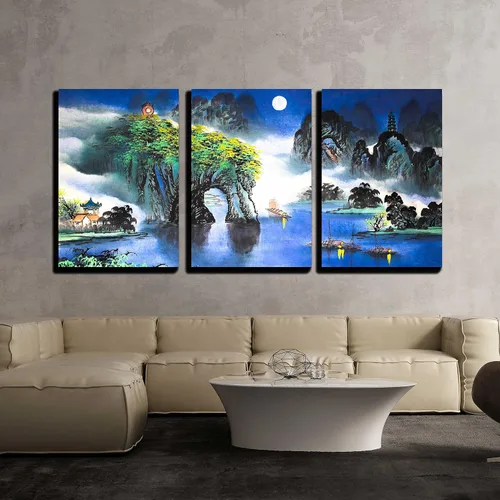 Vista 5 de wall26 - Arte de pared en lienzo de 3 piezas, delfín y león marino bajo el agua sobre fondo del océano mirándote - Arte moderno para el hogar