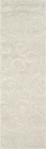 Vista 35 de SAFAVIEH Florida Shag Collection - Alfombra decorativa, 2 x 3 pies, color crema y beige, diseño de volutas, no desprende pelusa y fácil de limpiar
