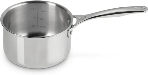 Vista 3 de Le Creuset Cacerola de acero inoxidable de tres capas de 2 cuartos de galón