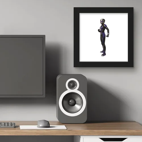 Vista 5 de Trends International Gallery Pops Marvel Ant-Man and the Wasp: Quantumania - Arte de pared de Cassie Lang, versión enmarcada en negro, 12 x 12
