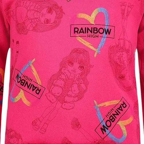 Vista 4 de Rainbow High Girls Hooded Sweatshirt and Legging Set for Little and Big Kids PinkGrey