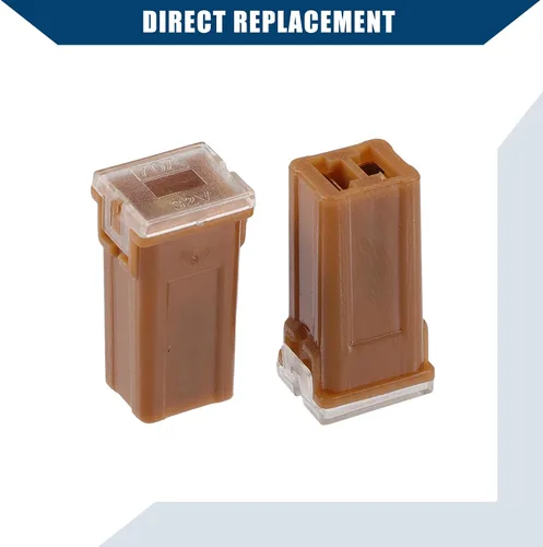 Vista 4 de Fusibles de micro cartucho de 70 A/FMM interior del motor Fusibles tipo caja M para coche camión, metal plástico duradero, 10 unidades, marrón