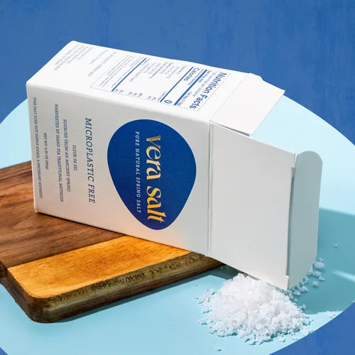Vista 9 de Vera Salt Fleur de Sel - Sal de primavera - Paquete de 6.35 oz - Cristales cosechados a mano de España - Formados naturalmente con delicado crujido
