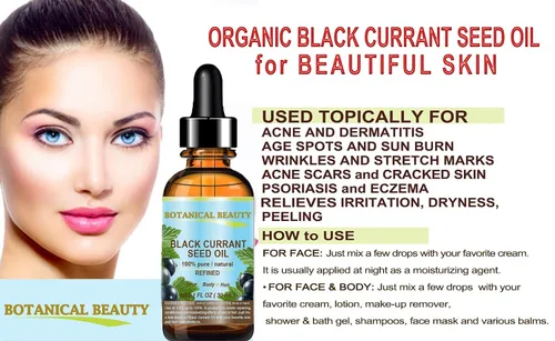 Vista 2 de Botanical Beauty Aceite de semillas de grosella negra, 100% puro, natural, sin diluir, refinado, aceite portador prensado en frío para el cuidado