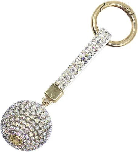 Vista 2 de AIBEARTY Llavero de bola de cristal brillante con diamantes de imitación de moda, bolsa de automóvil, llavero colgante para mujeres y niñas, regalo
