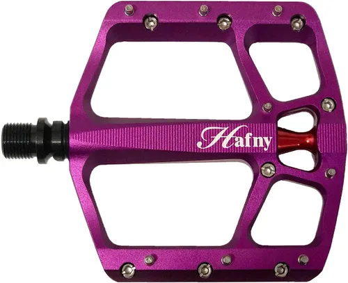 Vista 8 de Hafny Pedales de bicicleta de aluminio, mecanizado CNC, plataforma robusta ancha, HF-1400