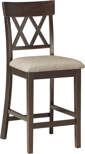 Vista 4 de Lexicon Baronscourt - Juego de 2 taburetes tapizados acolchados con altura de asiento 25.5 pulgadas, sillas de cocina con altura de mostrador