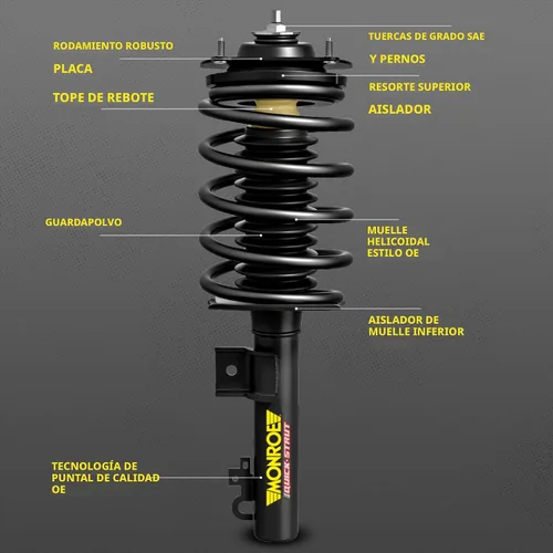 Vista 8 de Monroe Quick-Strut 172729 Conjunto de puntal de suspensión y resorte helicoidal para Ford Explorer Compatible con Volvo V60 Cross Country 2020-2024