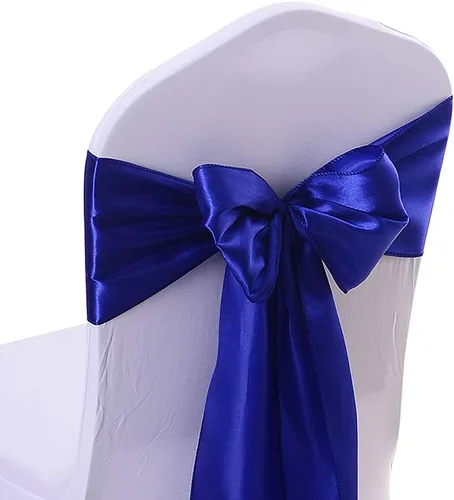 Vista 7 de Paquete de 10 bandas de satén rosa claro para silla, lazos para sillas de boda de 7 x 108 pulgadas para banquetes, decoraciones de fiestas, eventos