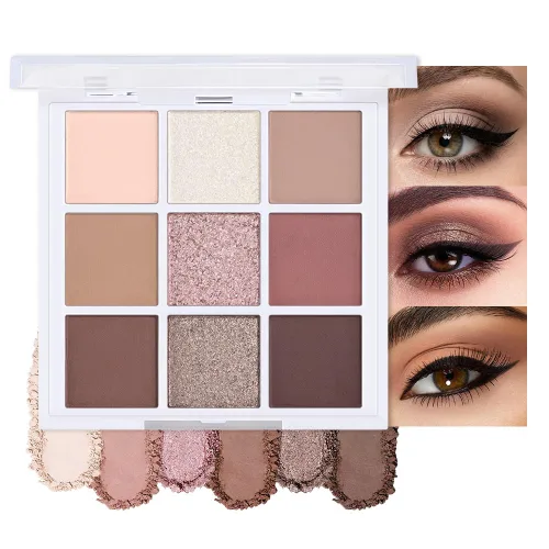 Vista 39 de CAKAILA Paleta de sombra de ojos mate de 10 colores, color gris y gris topo, paleta de sombra de ojos neutra, paleta de maquillaje de larga