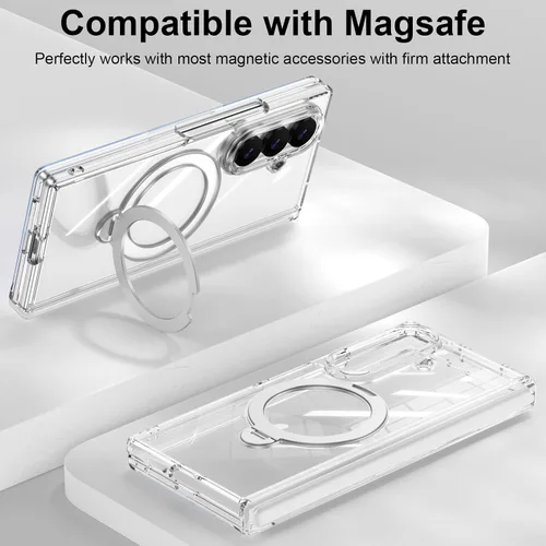 Vista 4 de Funda transparente para Galaxy Z Fold 8 Ultra, protector de bisagra