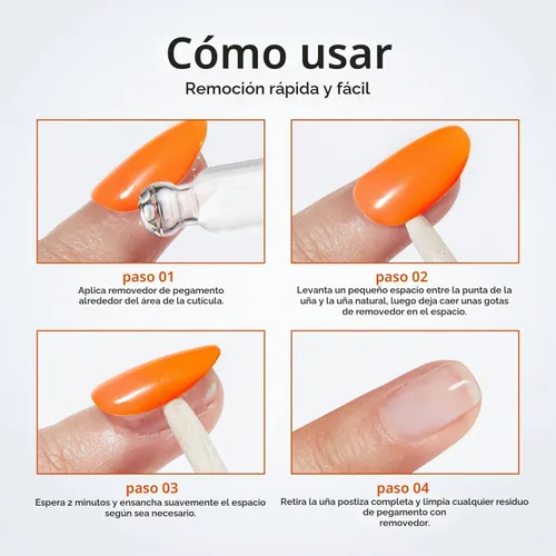 Vista 8 de Modelones - Removedor de pegamento para uñas, uñas a presión, 1.0 fl oz
