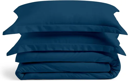 Vista 20 de Cosy House Collection Juego de funda de edredón de lujo de 2 piezas, mezcla de rayón derivado del bambú, ropa de cama ultrasuave, protector de Crema