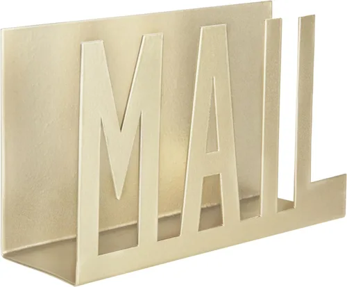 Vista 8 de MyGift Organizador de correo para encimera, moderno, de metal, negro, con diseño de letras de correo recortado, sobre de escritorio de oficina