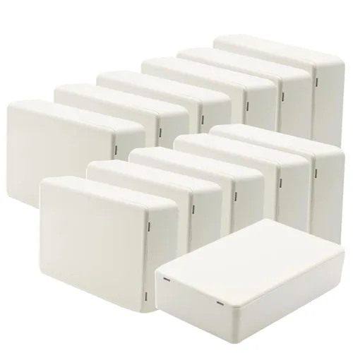 Vista 10 de Zulkit 12 cajas de proyecto de plástico ABS para proyectos eléctricos, caja de conexiones pequeña, color blanco, 2.17 x 1.28 x 0.79 pulgadas