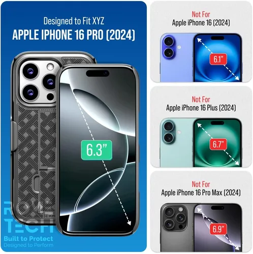 Vista 5 de Funda diseñada para iPhone 16 Pro con funda de clip para cinturón