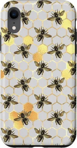 Vista 24 de iPhone 12 Pro Max Bumble Bee - Honeycomb Apicultor amarillo Abeja patrón caso