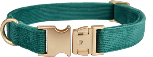 Vista 13 de Collar de algodón suave para perro con hebilla de metal, ajustable, resistente, cómodo, collares de pana para perros pequeños, medianos y grandes