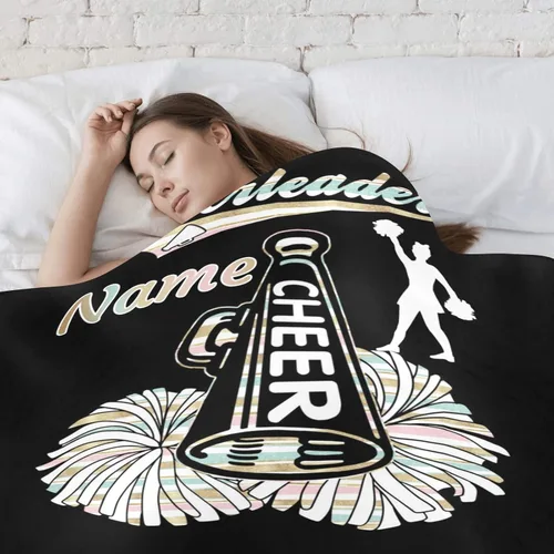 Vista 4 de Cheer Art - Manta de bebé personalizada con nombre, manta de forro polar suave para niñas y niños, recién nacidos, regalo de cumpleaños, 30 x 40