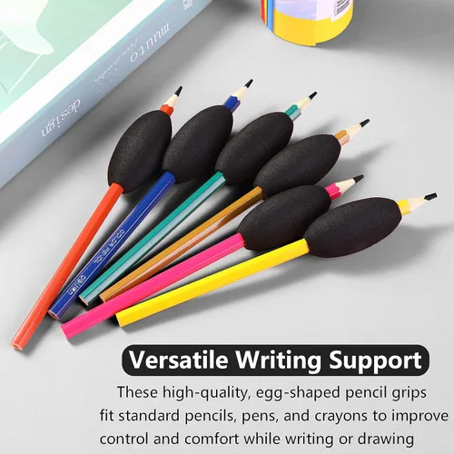 Vista 5 de Zonon - Entrenador de ayuda para escritura para adultos, empuñaduras de espuma en forma de huevo, soportes acolchados para bolígrafos, entrenador