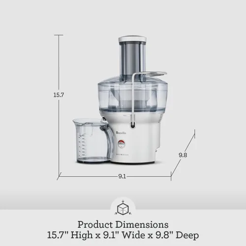 Vista 6 de Juguera compacta Breville BJE200XL, extractor de jugo de 700 vatios