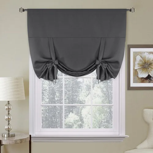 Vista 9 de H.Versailtex Estor Enrollable Borgoña para Ventana Pequeña con Aislamiento Térmico de Ahorro de Energía Panel de Cortina Corta con Bolsillo