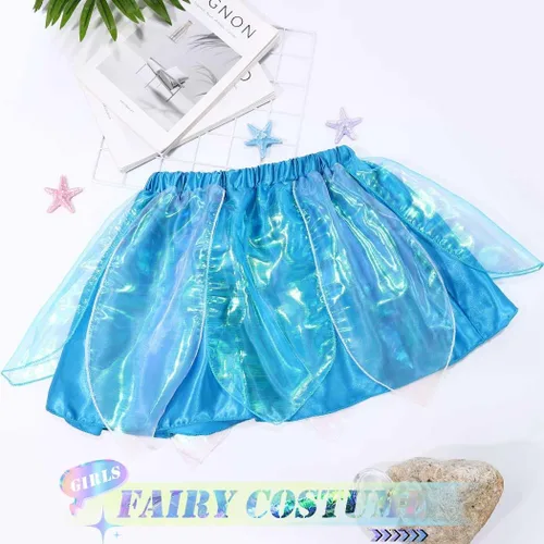 Vista 2 de TWINKLEDE Falda tutú de arco iris para mujer, disfraz de hada, tutú de elfo, falda tutú de fiesta para adolescentes y niñas