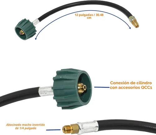 Vista 3 de Flame King (KT12ACR6) - regulador de gas propano LP de dos etapas, con recambio automático