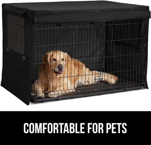 Vista 9 de GORILLA GRIP - Fundas para jaula de perro, cubierta de alambre para perrera Compatible con jaulas para perros de Amazon Basics, cubierta