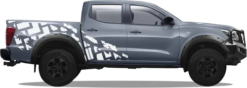 Vista 6 de Bed Tires sellos adhesivos gráficos compatibles con Nissan Navara Np300 (negro)