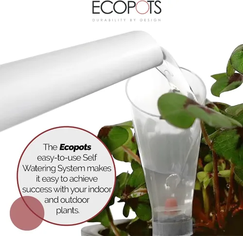 Vista 2 de Ecopots Rotterdam Square - Sistema de riego automático para plantas de interior Rotterdam de 15.75 pulgadas