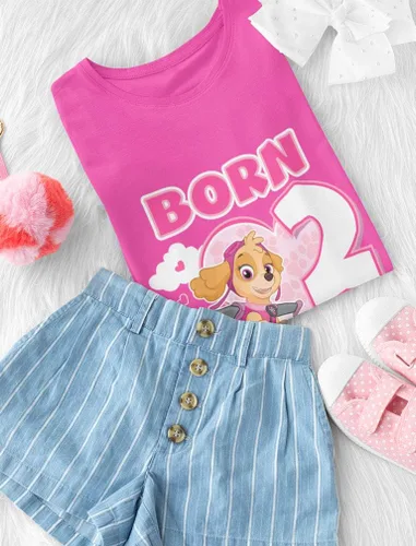 Vista 5 de Time Flies Skye - Camiseta de cumpleaños para niños pequeños, diseño de Patrulla Canina 2nd / Negro