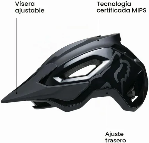 Vista 7 de Casco para bicicleta de montaña Fox Racing Speedframe Pro, Negro, Grande