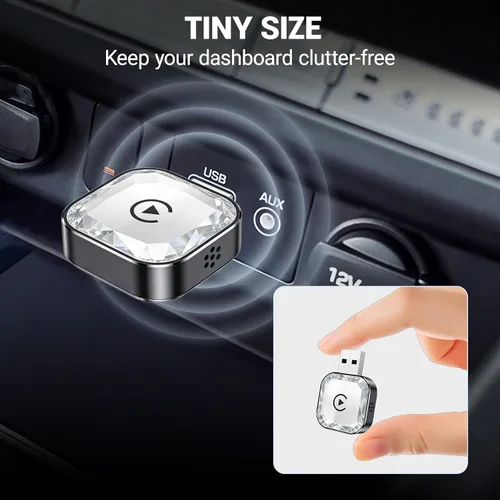 Vista 8 de Adaptador inalámbrico CarPlay Android Auto 2026, dongle inalámbrico CarPaly 2 en 1, conexión automática rápida, refrigeración ventilada, Plug and