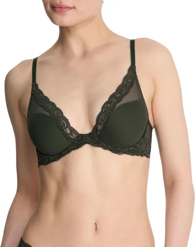 Vista 74 de Natori - Sujetador de encaje para mujer con inmersión, diseño de plumas Cafe